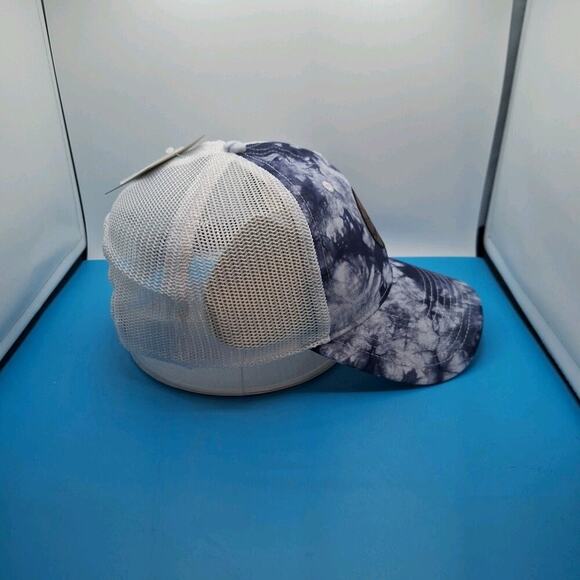 New York Yankees Tie Dye Trucker Snapback Leather Patch Hat MLB The Game Cotton - Picture 5 of 7